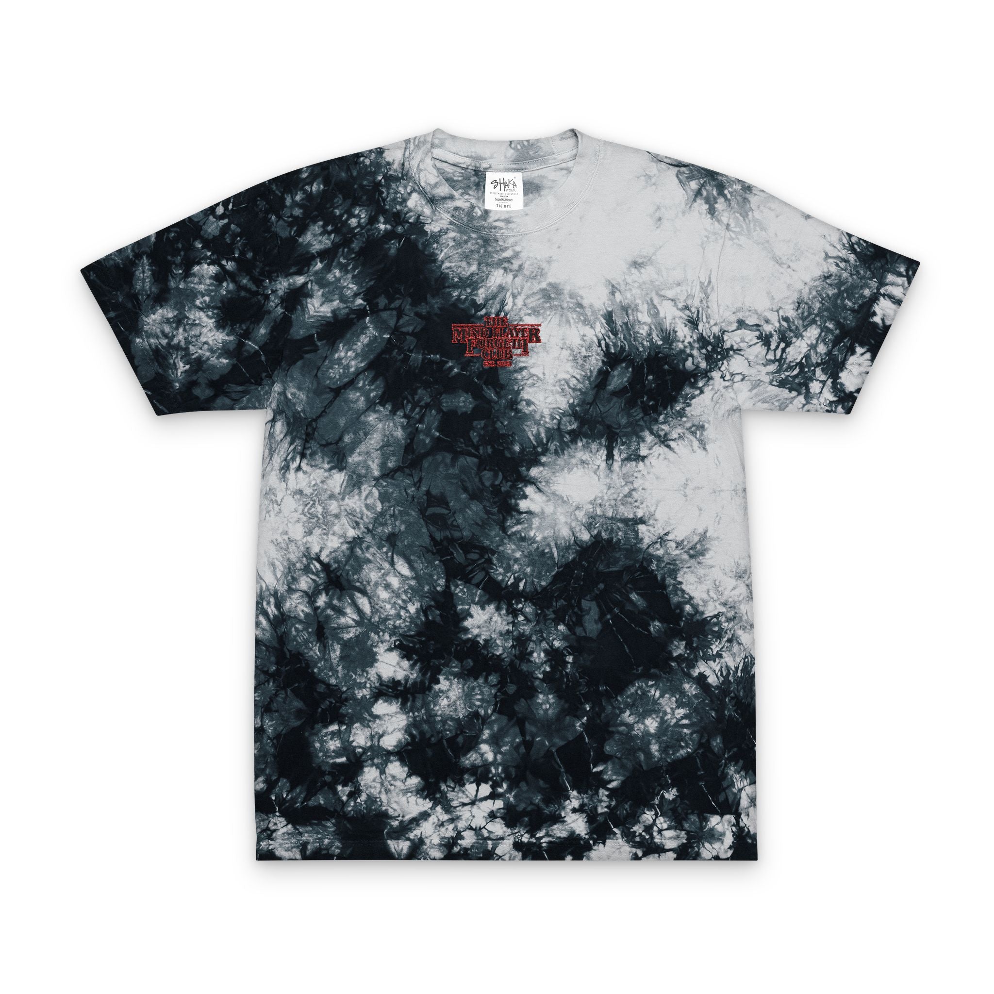Mind Flayer Forgetii Club Logo Embroidered Oversized Tie-Dye Tee