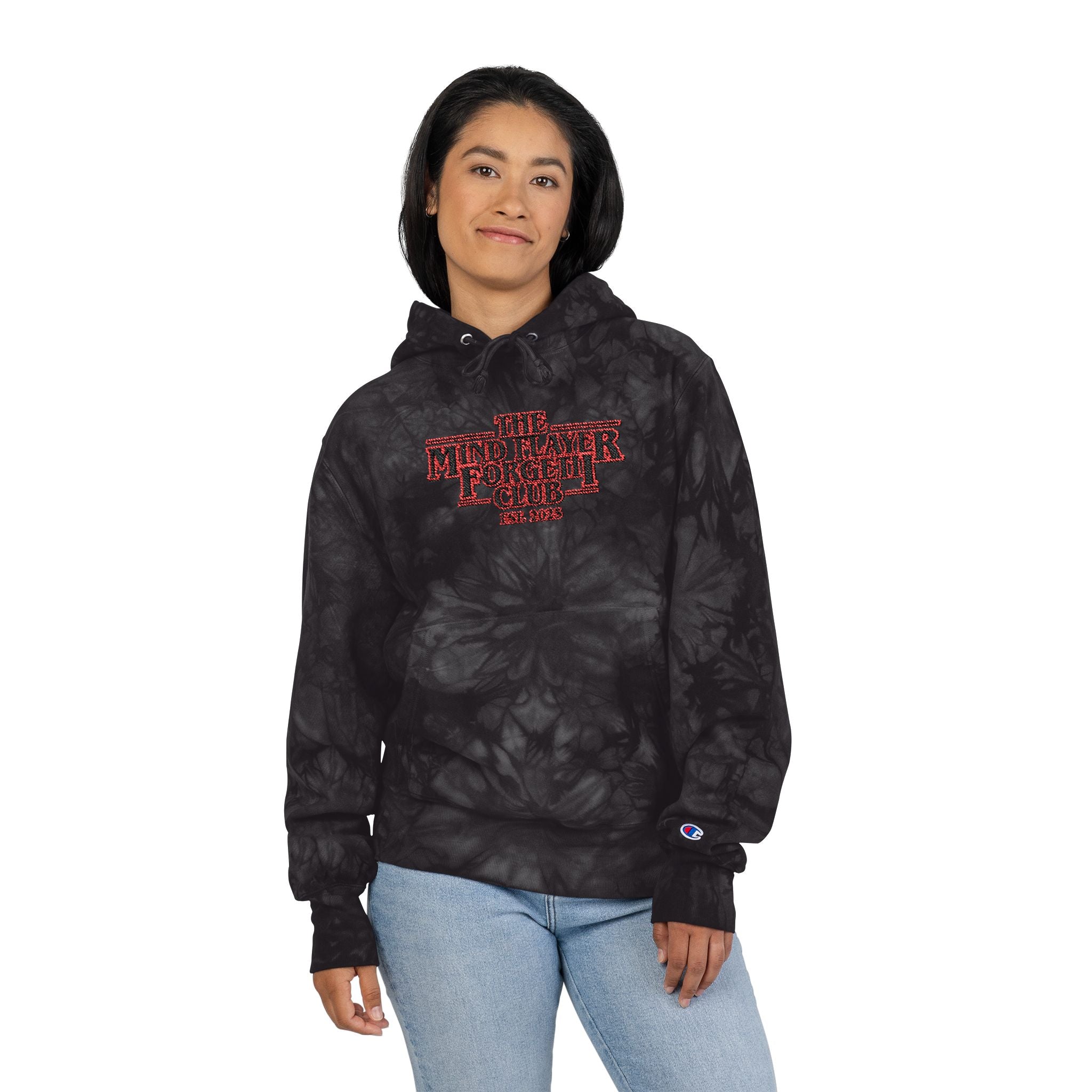 Mind Flayer Forgetii Club Official Embroidered Tie-Dye Champion Hoodie