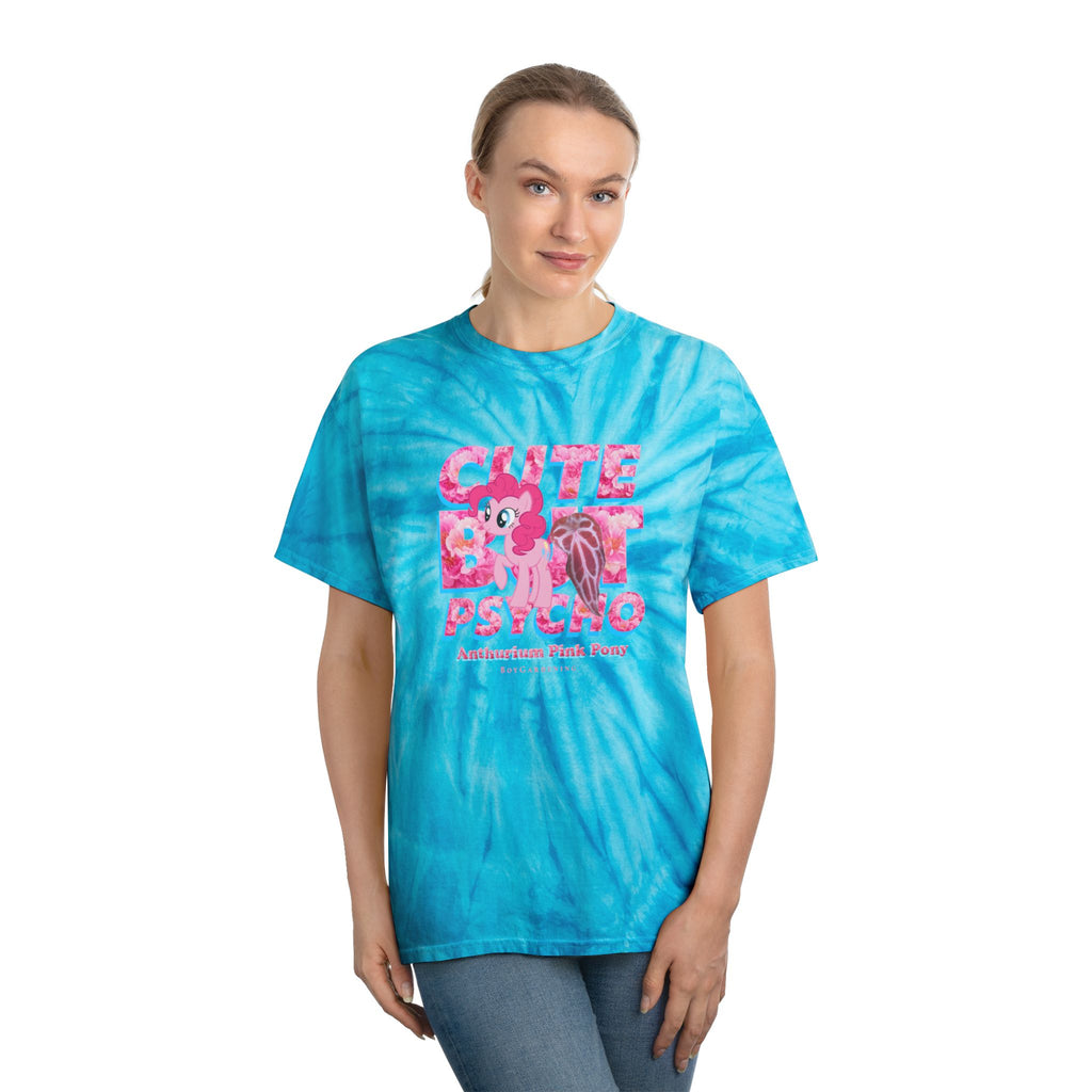 "Cute but Psycho" SWIRL Tie-Dye Tee By The Anthurium Pink Pony Club