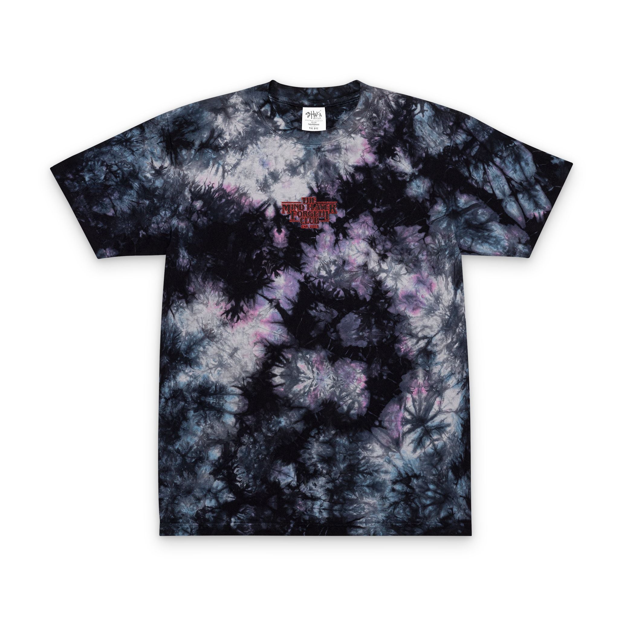Mind Flayer Forgetii Club Logo Embroidered Oversized Tie-Dye Tee