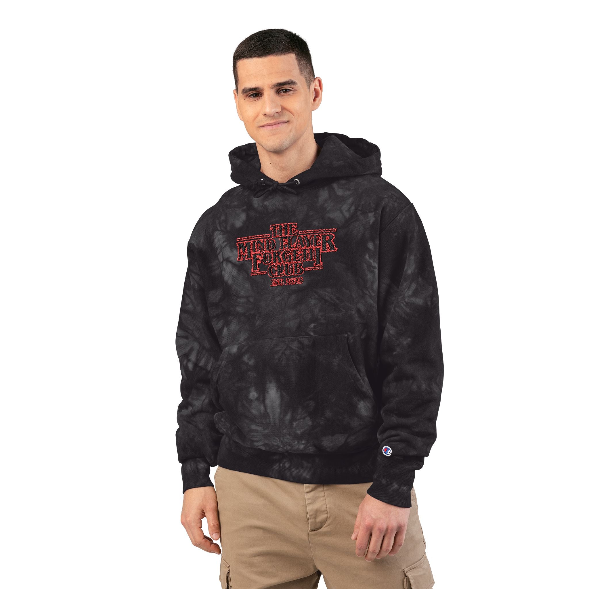 Mind Flayer Forgetii Club Official Embroidered Tie-Dye Champion Hoodie