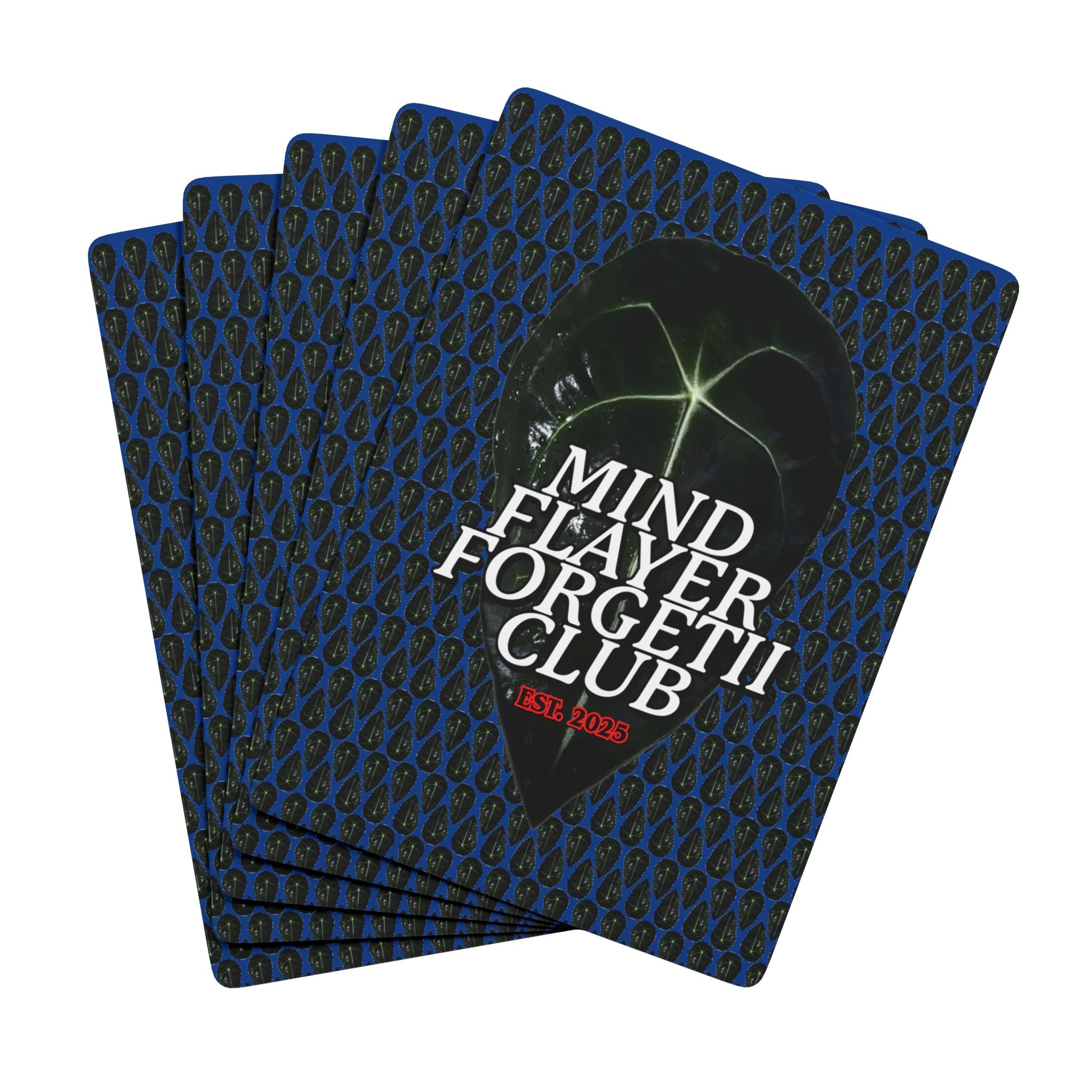Mind Flayer Forgetii Club Poker Playing Cards in Blue