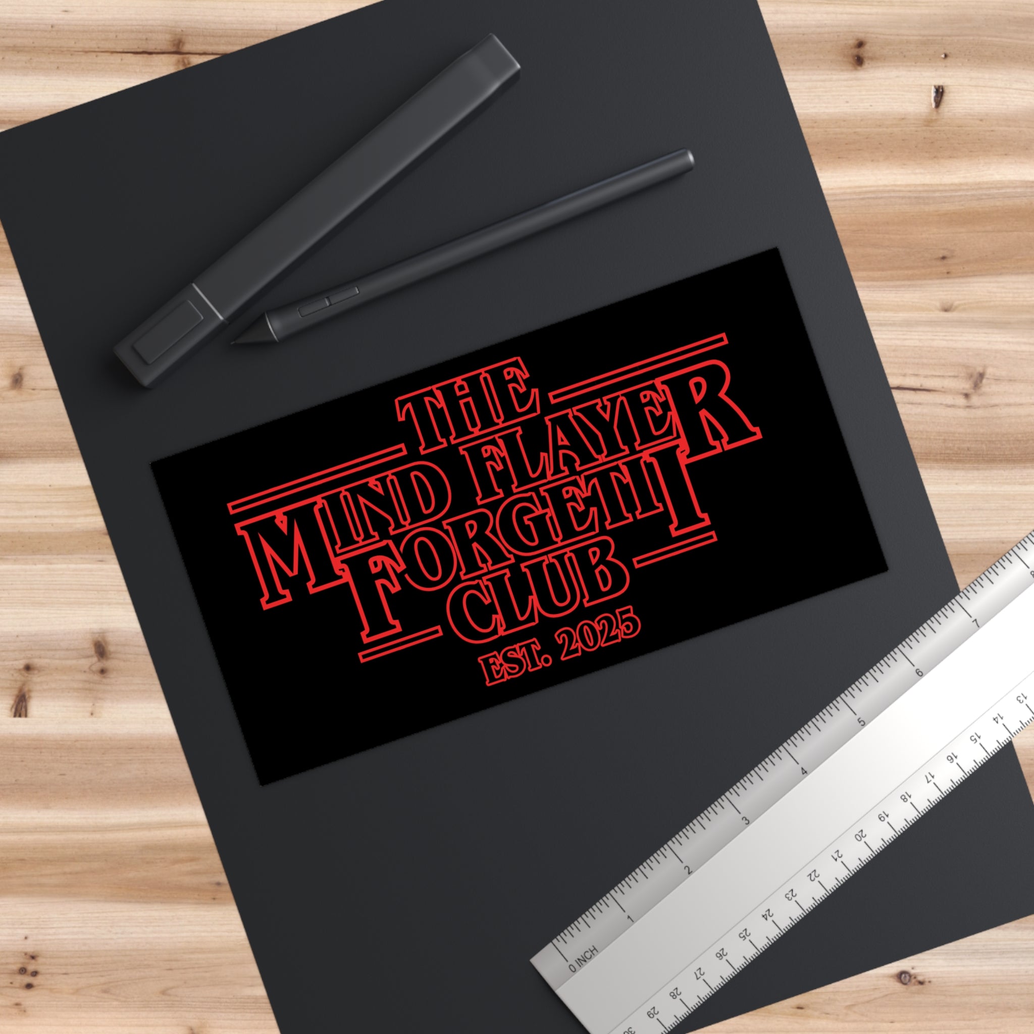 Mind Flayer Forgetii Club Official Bumper Sticker — Black