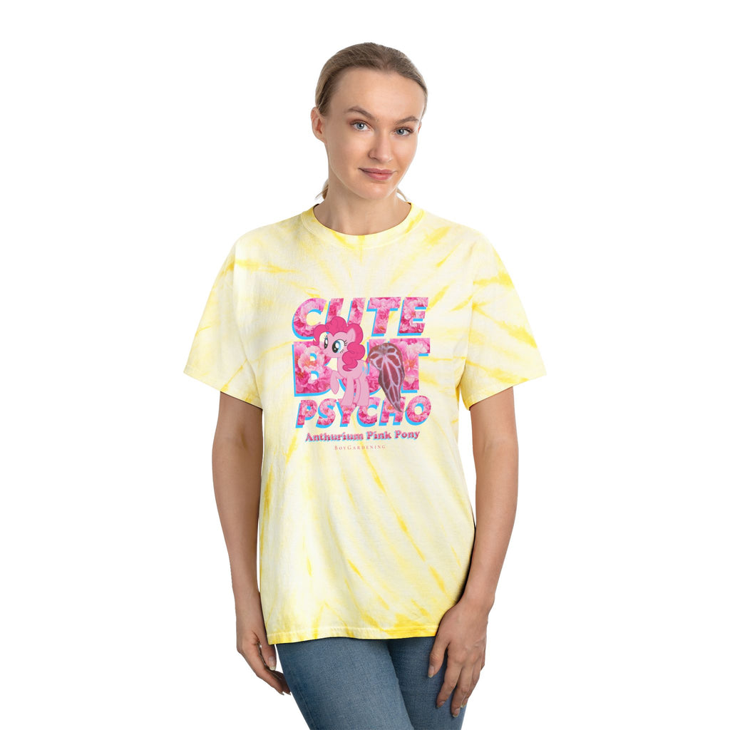 "Cute but Psycho" SWIRL Tie-Dye Tee By The Anthurium Pink Pony Club