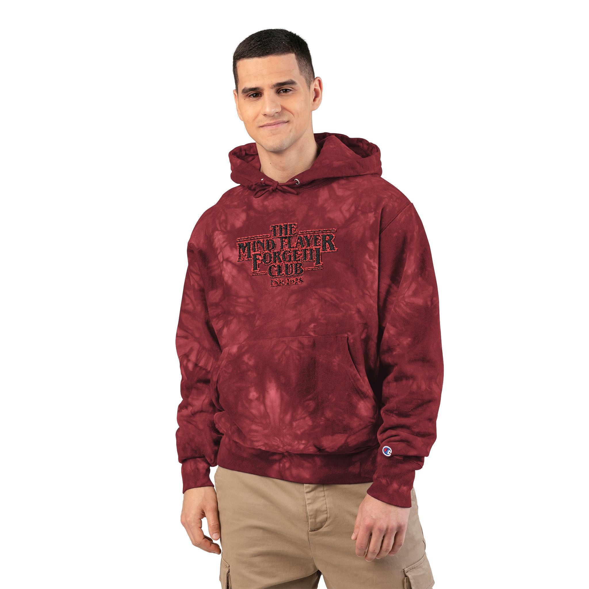 Mind Flayer Forgetii Club Official Embroidered Tie-Dye Champion Hoodie
