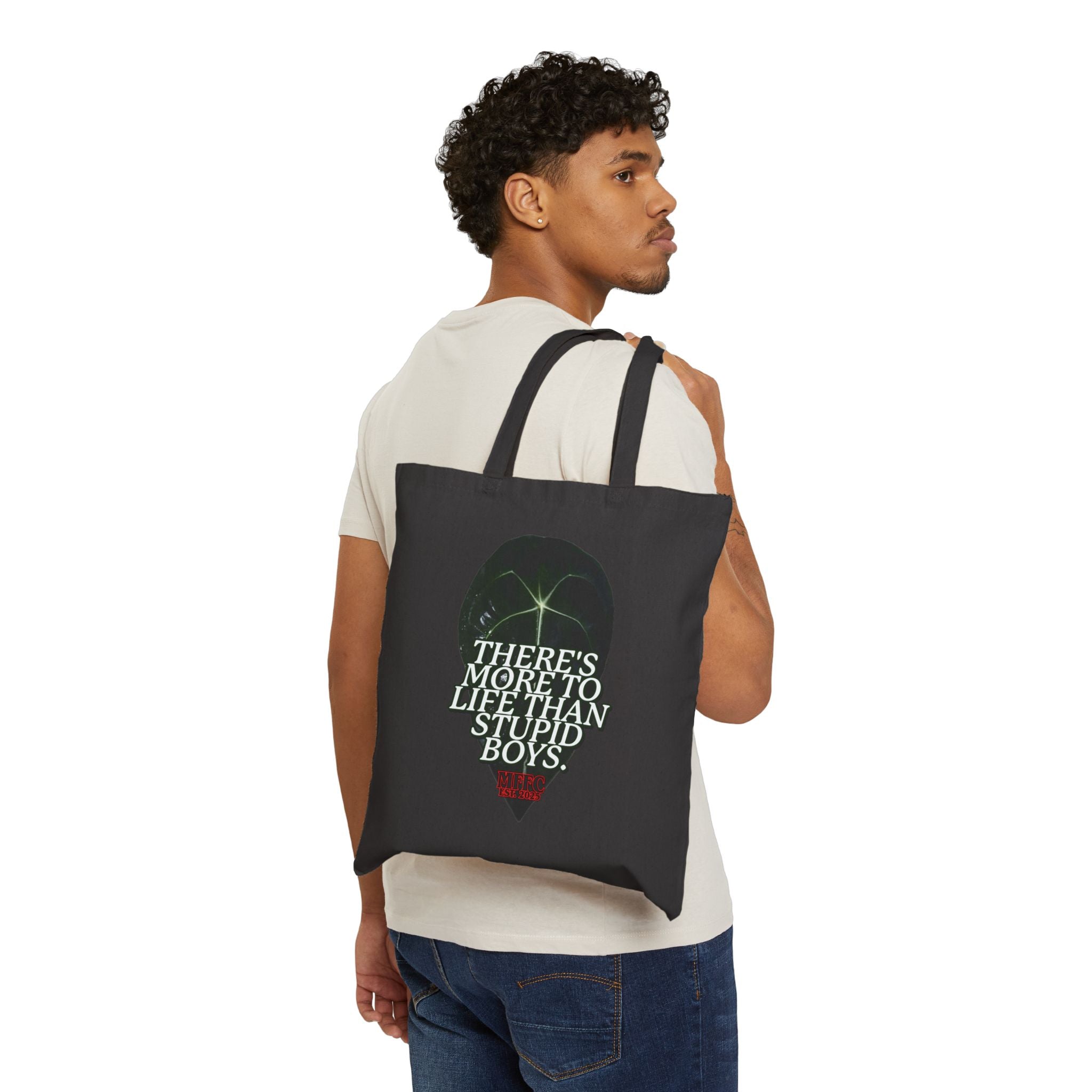 "There's More to Life Than Stupid Boys" Cotton Canvas Tote