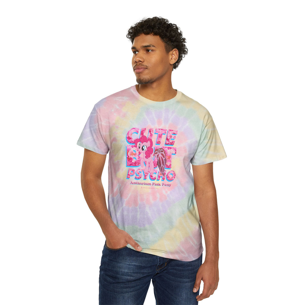 "Cute But Psycho" RAINBOW Tie-Dye Tee By The Anthurium Pink Pony Club