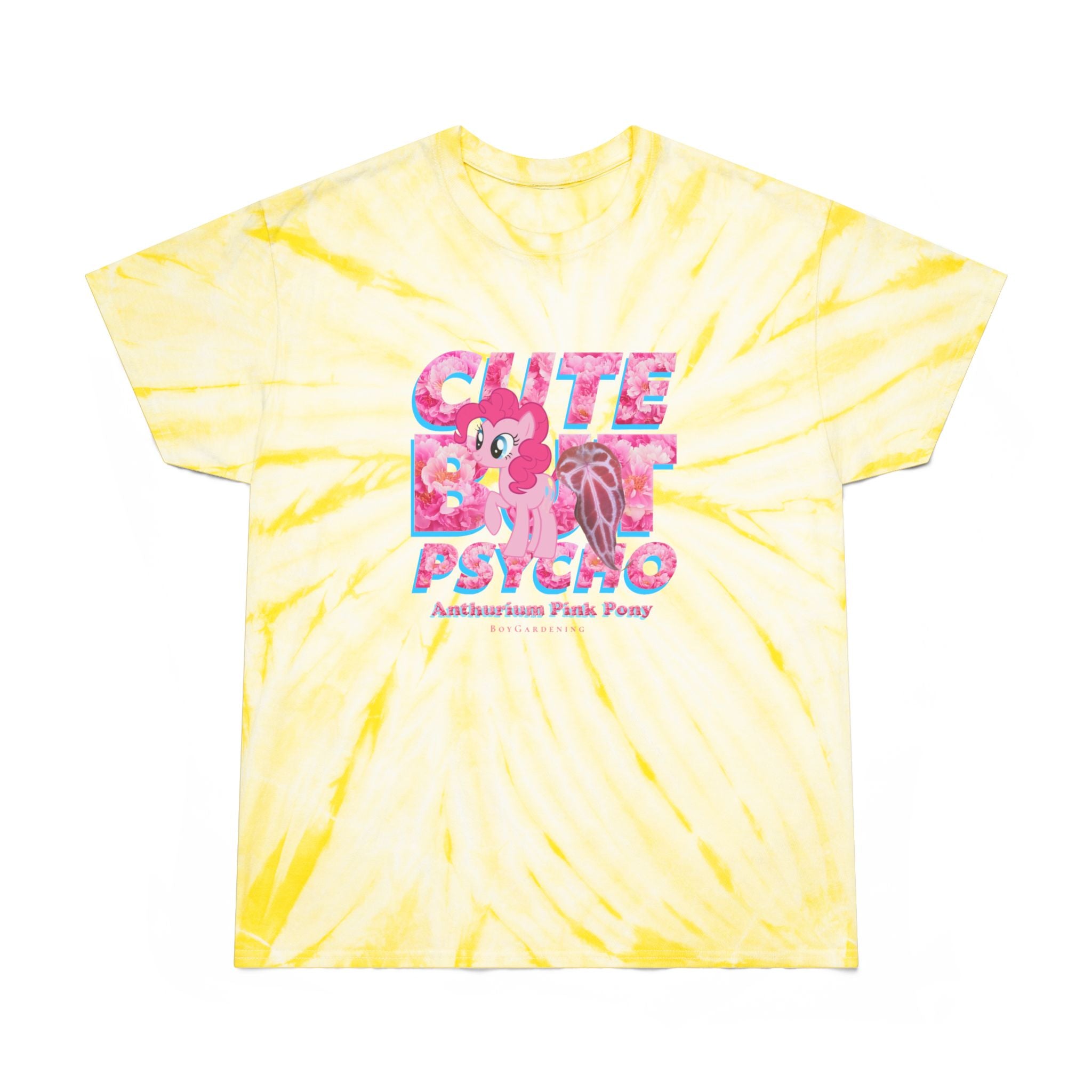 "Cute but Psycho" SWIRL Tie-Dye Tee By The Anthurium Pink Pony Club