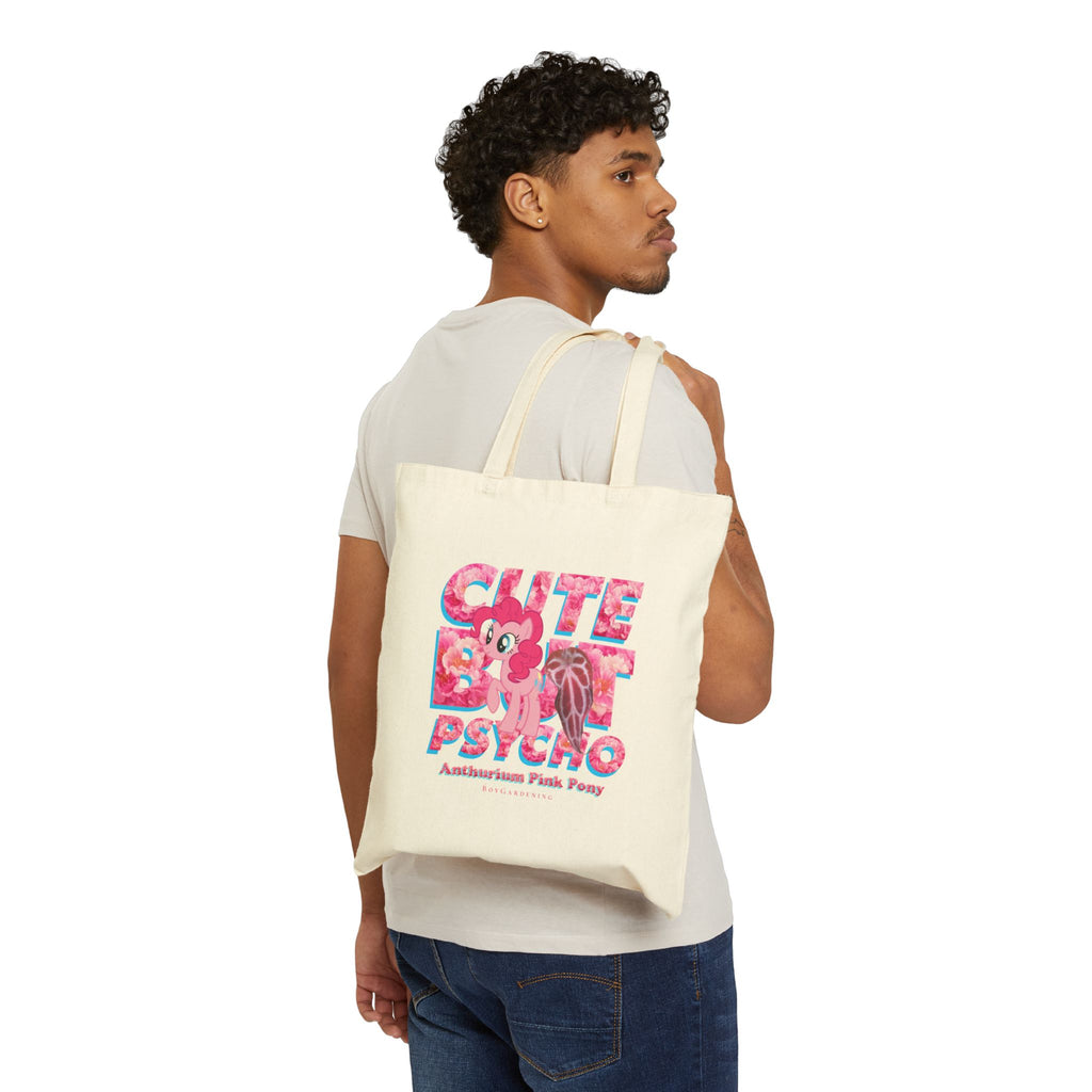 "Cute But Psycho" Tote Bag By The Anthurium Pink Pony Club
