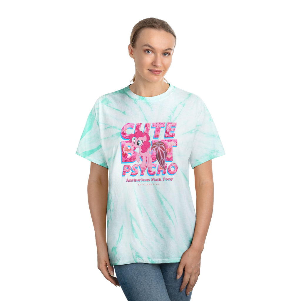 "Cute but Psycho" SWIRL Tie-Dye Tee By The Anthurium Pink Pony Club