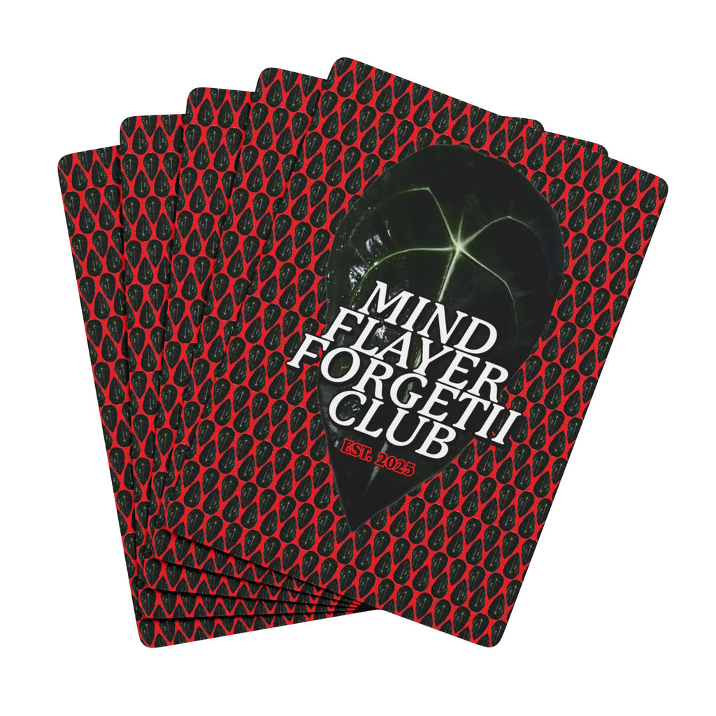 Mind Flayer Forgetii Club Poker Playing Cards in Red